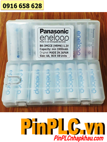 Panasonic Eneloop BK-3MCCE (Box/Hộp 8viên) Pin sạc AA1900mAh 1.2v _Xuất xứ Nhật /Bảo hành 6tháng